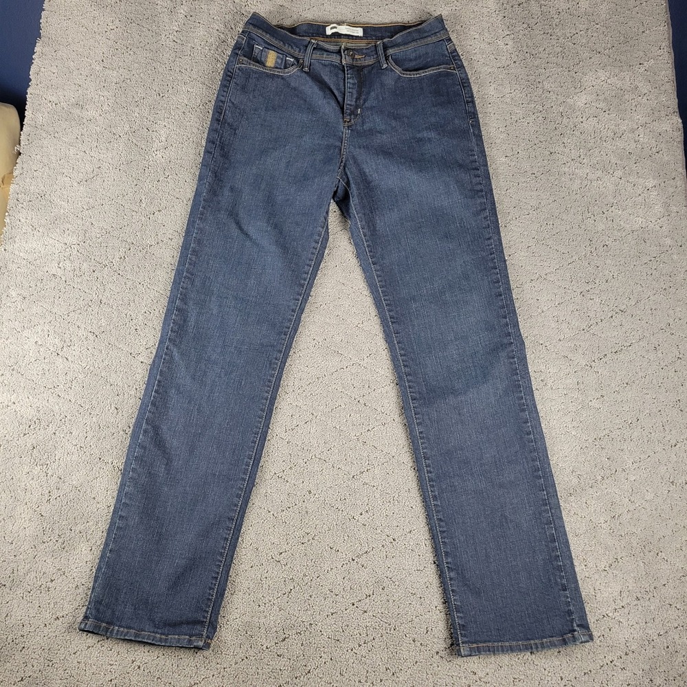 Levis 512 Perfectly Slimming Womens 30x31 Blue Straight Leg Stretch Dark Wash